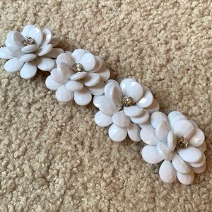 J. Crew statement floral bracelet white